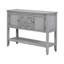 Console rétro avec quatre petits tiroirs et une tablette inférieure pour les salons, les entrées et les cuisines (gris antique)-129345699
