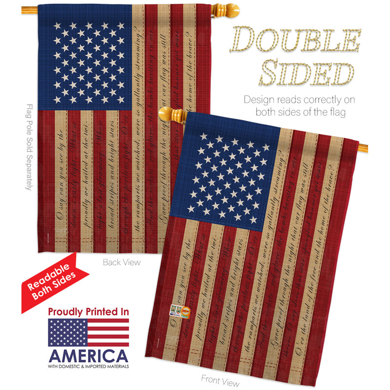 Polyester à 2 côtés 40 x 28 po impressions ensemble de drapeau