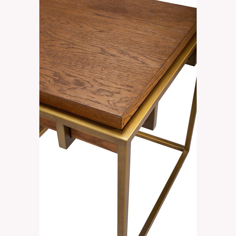 Solid Wood Top End Table Set