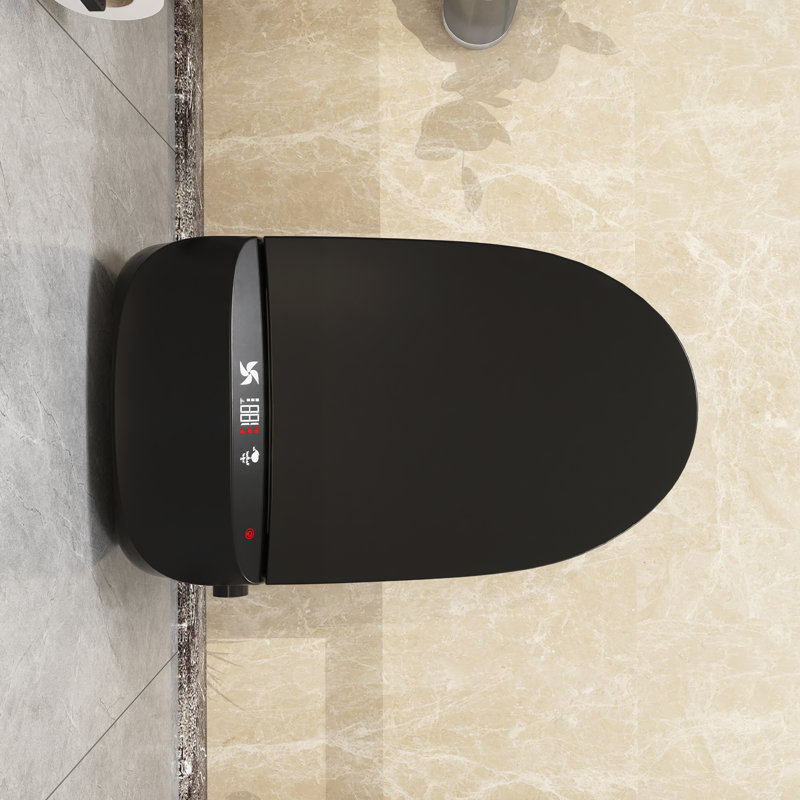 27 po X 16 po Baignoire de trempage autoportante en céramique en noir mat