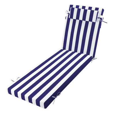 Chaise longue d'extérieur de 3 pouces d'épaisseur, imperméable et anti-décoloration, convient à la plupart des chaises de terrasse de piscine de 72 pouces.