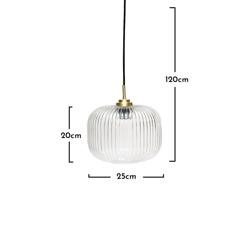 Showstead 1 - Light Single Pendant, Gold, Clear