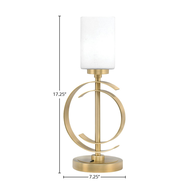 Lampe de table Armida, Laiton, Blanc