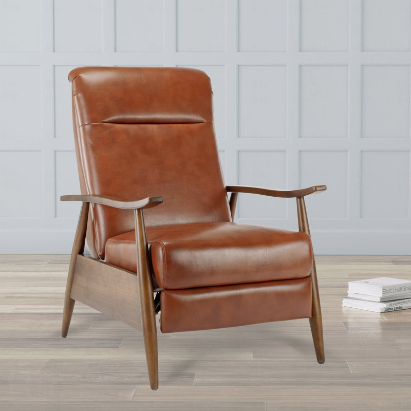 Wood Arm With Push Back With Recliner Function With Recliner Function  - Caramel, Caramel