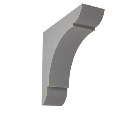 1 3/4"W x 8"D x 8"H Medium Olympic Wood Vintage Decor Bracket, Pebble Grey