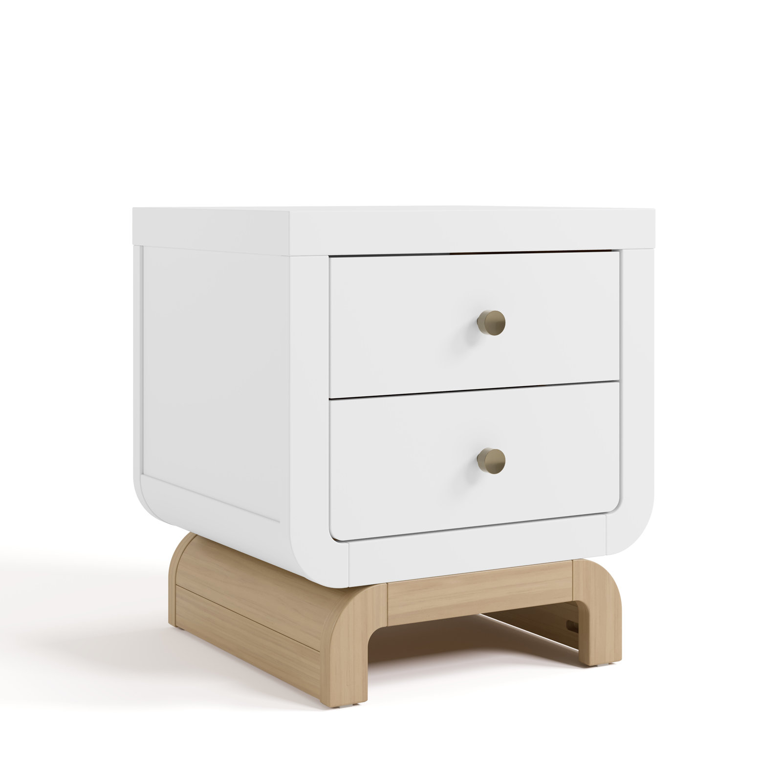 Santorini 2 Drawer Nightstand, White