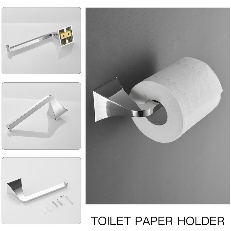 4 - Piece Bathroom Hardware Set, Chrome