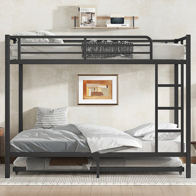 Metal Bunk Bed With Twin Size Trundle
