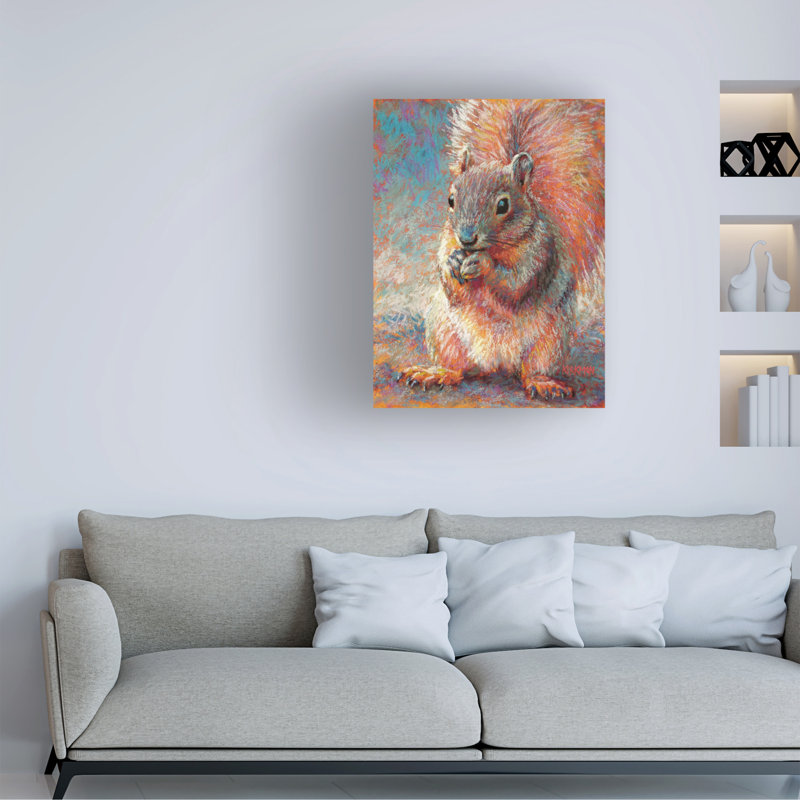 Art mural sur toile tendue - art mural «Nibbles» de Rita Kirkman pour le salon, la chambre à coucher ou le bureau - 14 x 19
