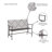 Nicholls Bronze Modern Style Iron Garden Bench 