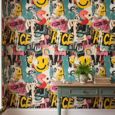 Affiches, papier peint graphique abstrait décoratif mural