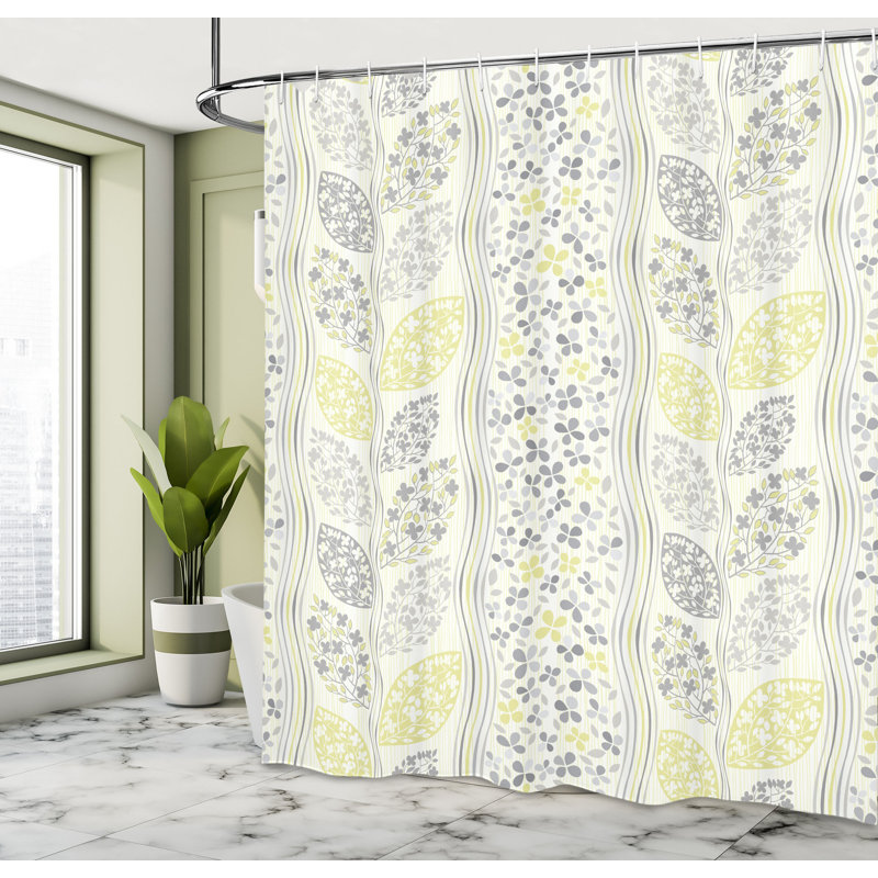 Shower Curtain with Hooks Included, 75"H x 69"W