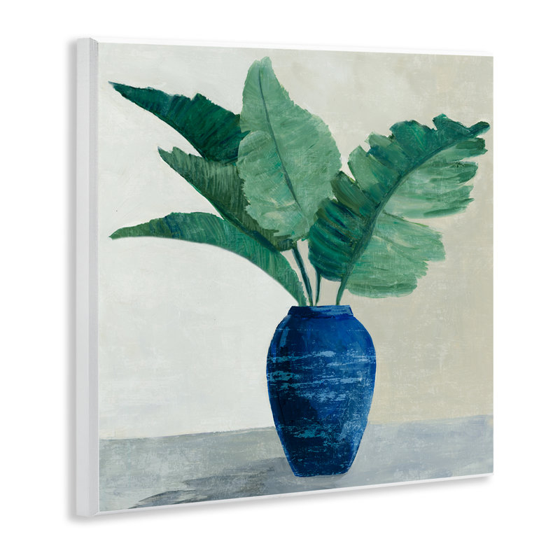  «Fan Palms in Vase», art mural sur bois par Jacob Q