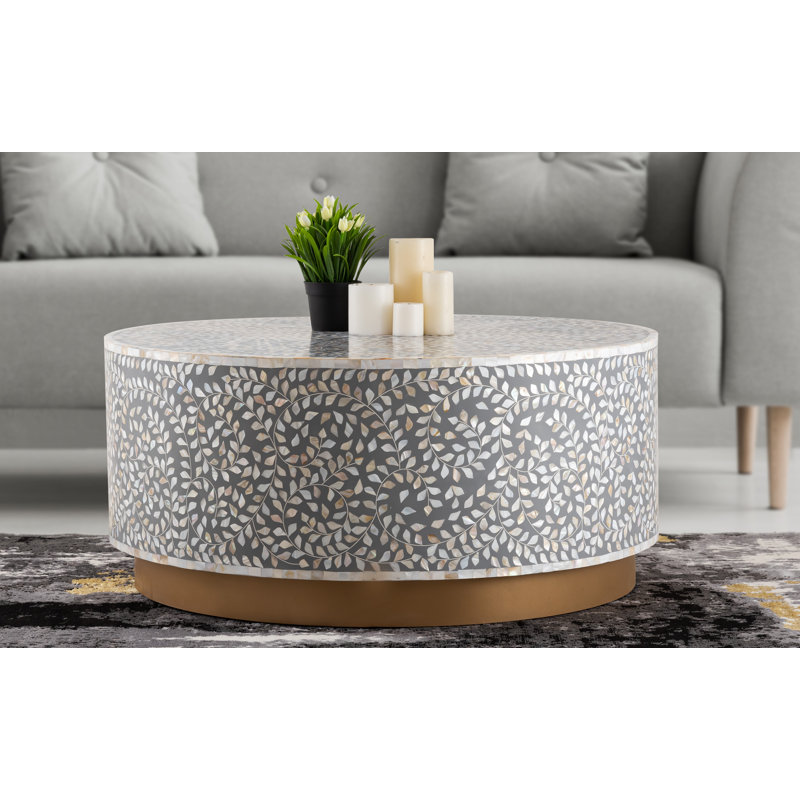 Sammie Solid Handmade Coffee Table, Gray