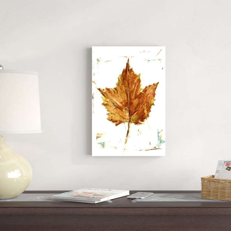 " Autumn Leaf Study I " Painting Print, 18" H x 12" W