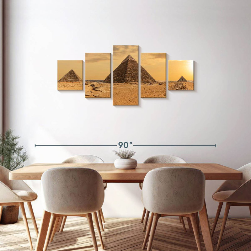 La grande pyramide de Gizeh, H 30 po x l 68 po