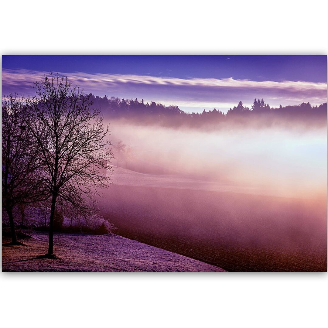 Leinwandbild Nebel auf dem See 4