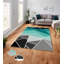 Tapis géométrique rectangulaire tissé à la machine à motif géométrique droitwich gris / bleu sarcelle-2116503480