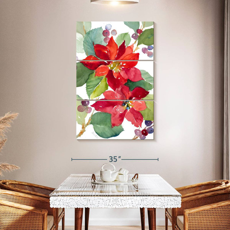 Harnek Berry Poinsettias, H 50 po x l 32 po