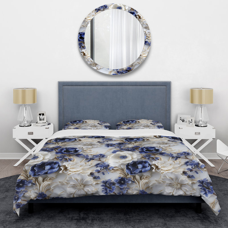 Literie en marbre victorien Opulence I, Housse de couette pour très grand lit et 2 très