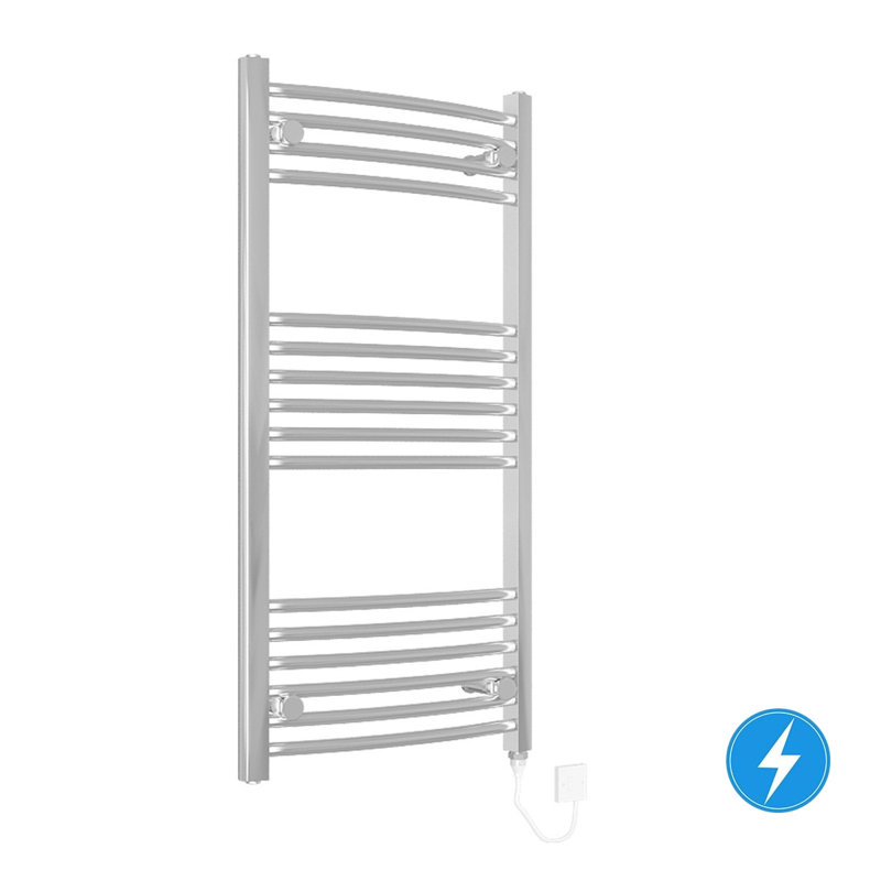 Aillie Curved Towel Rail Heated Towel Rails, Chrome