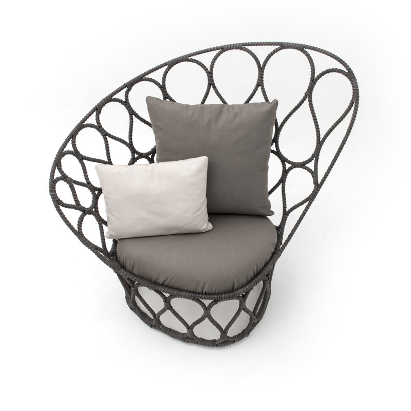 Forma Outdoor Lounge Chair, Pale Gray, Canvas Taupe/Canvas Canvas