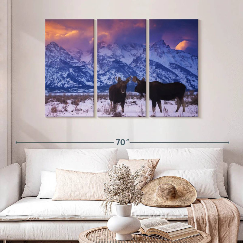 Winter Moose, 32" H x 50" W