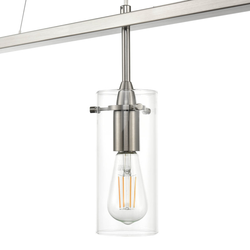 Angelina 3 - Light Kitchen Island Pendant, Small, Brushed Nickel