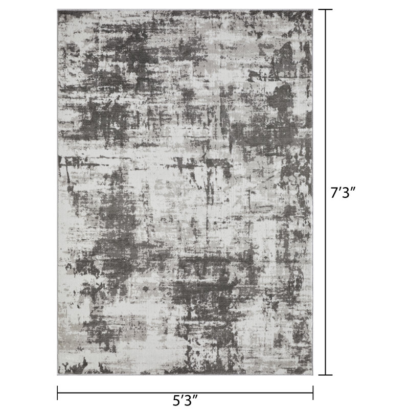 Sharitta Abstract Indoor Rug, Rectangle 5'3" x 7'3"