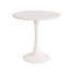 Table de salle à manger circulaire, table de salle à manger, table de salle à manger pour 2 à 4 personnes, plateau et base en panneau de fibres à densité moyenne et 2 chaises de salle à manger en métal plaqué en polyuréthane-2093393955-2093393953