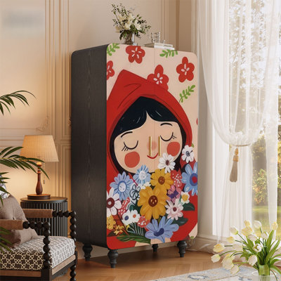Armoire simple et moderne en bois massif