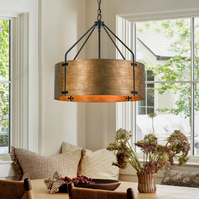 Laliyah 4 - Light Dimmable Drum Chandelier