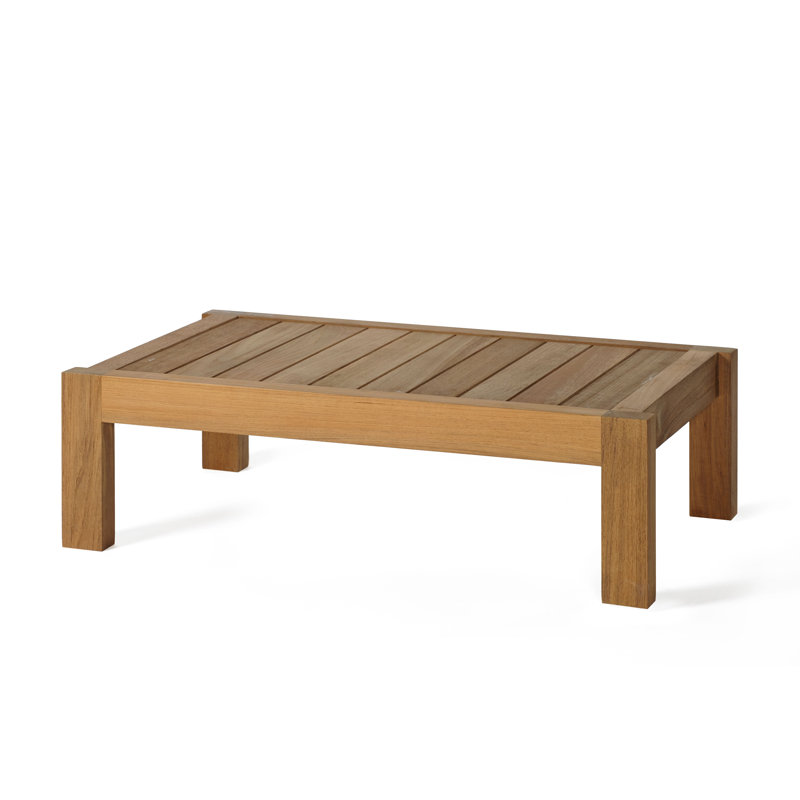 Maro Outdoor Teak Coffee Table, 14.75" H x 34.63" W x 21.63" D