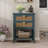 2 Drawer Side Table,Naturel Rattan,End Table-896819065