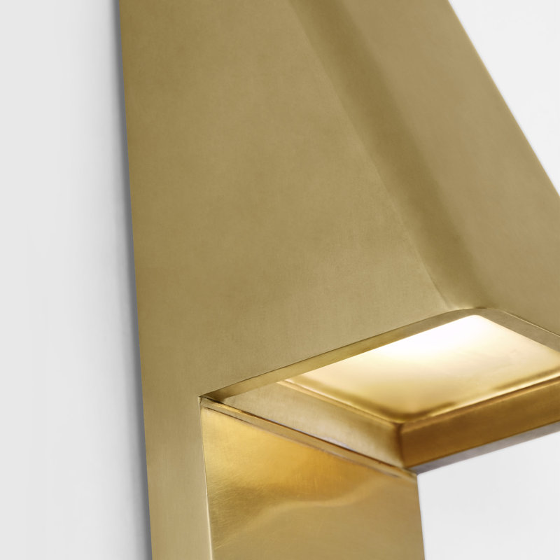 Froler LED Outdoor Sconce, Hand-Rubbed Antique Brass, 24" H x 2.4" W x 2.6" D, Hand-Rubbed Antique Brass