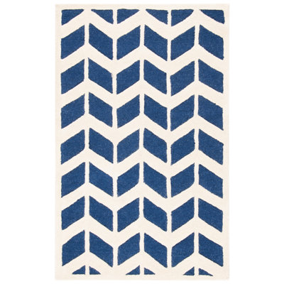 Tapis performance géométrique en laine touffeté Esperance