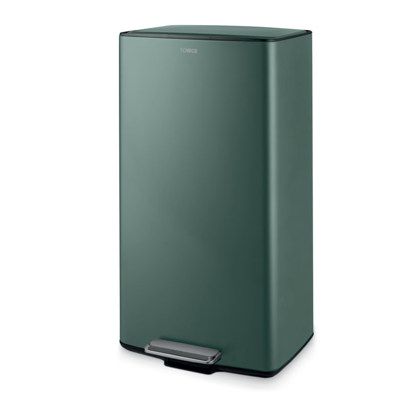40 Litre Step On Recycling Bin, Green