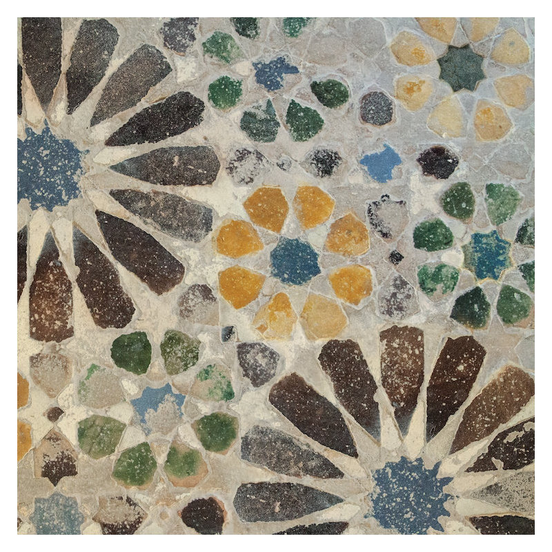" Alhambra Tile II " by Sue Schlabach, 18" H x 18" W x 1.5" D, Canvas