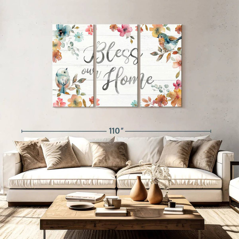 Plaque murale Kema Bless Our Home II, H 48 po x l 74 po