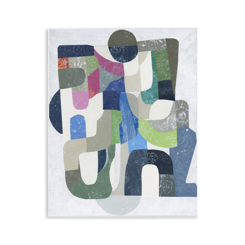 «Retro Geometrics» sur plaque murale grise, design par Coco Good