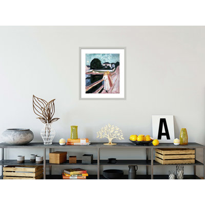 Girls on the Pier by Edvard Munch -Framed Giclee Print