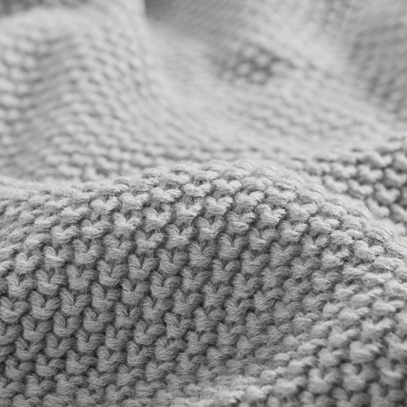 Couverture en tricot Bree, Gris, Double/grand