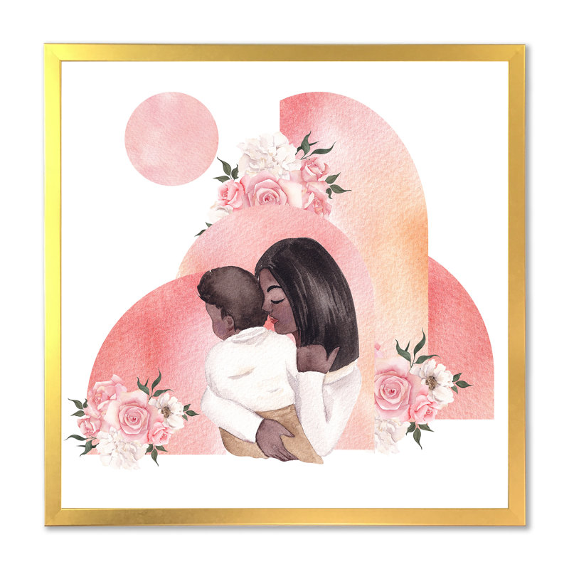 Silhouette féminine et bouquet floral - reproduction d'art sur toile moderne38675, H 30 po x l 30 po x P 1 po