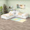Twin Size 2 Drawers L-shaped Platform Beds with Trundle and Built-in Table