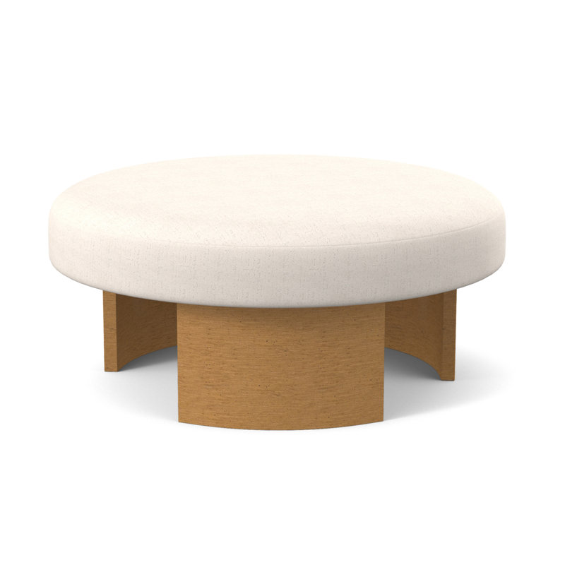 Repose-pieds Eclipse, Ambre, 100% polyester ivoire Venise