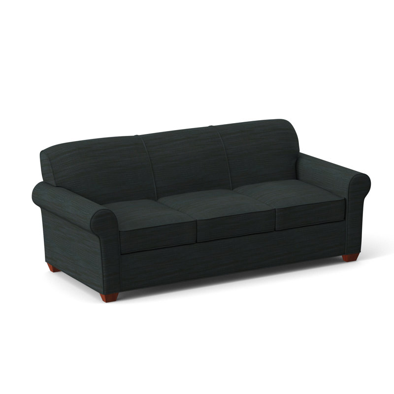 Finn Rolled Arm Sofa with Reversible Cushions, BM Cherry, Ridgecrest Midnight, 34" H x 83" W x 36" D