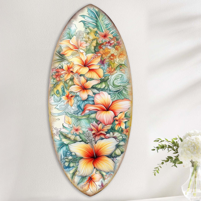 Handmade Nautical & Beach Wall Decor on Wood, 48" H x 16" W x 1" D