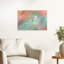 Curious Green Damselfly Abstract Contemporary Landscape Nature Wall Art Print 1 Piece Wrapped Canvas Wall Art-315591601