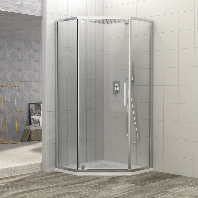 Cabine de douche semi-sans cadre pour la salle de bain, rehaussant l'élégance et la fonctionnalité