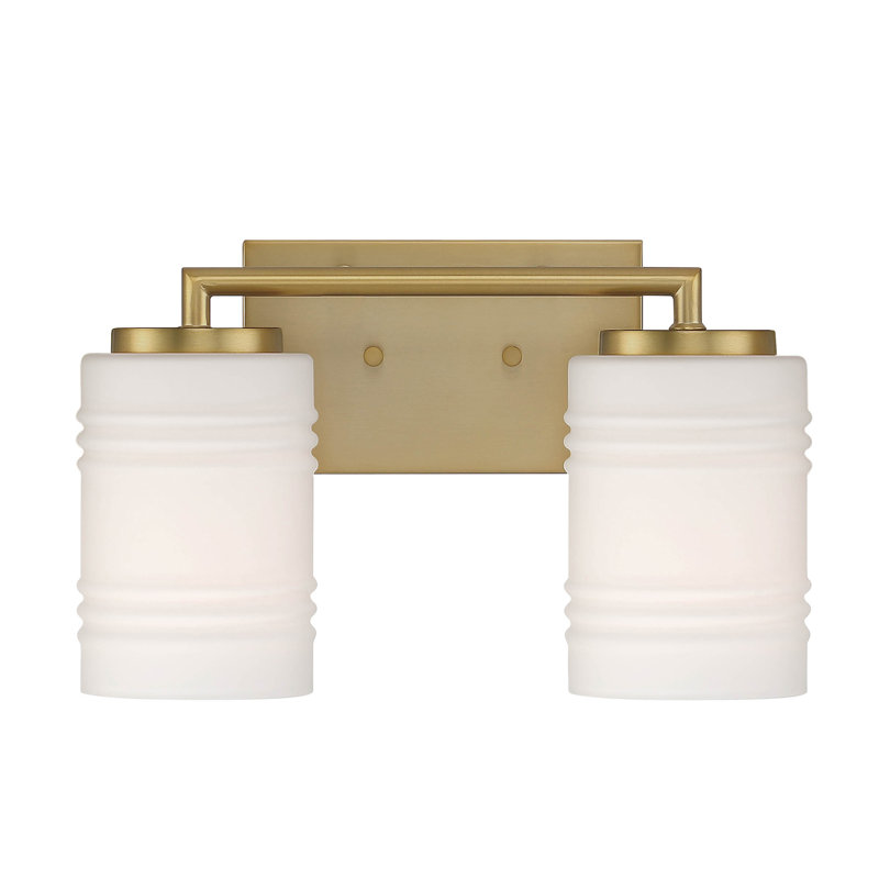 2 - Light Dimmable Vanity Light, Brushed Gold